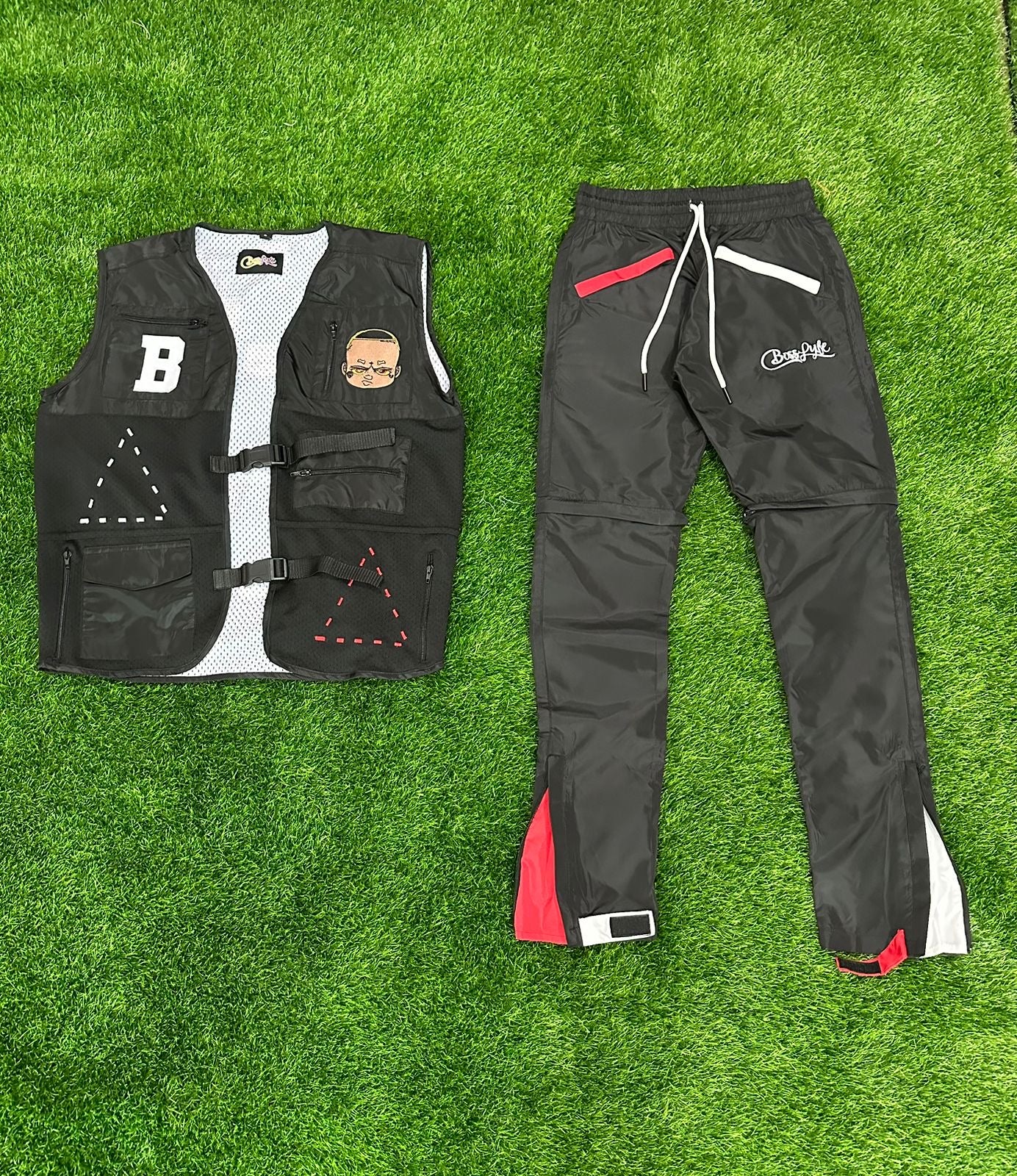 Black Create The Motion Utility Vest Set