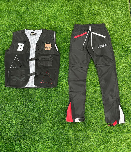 Black Create The Motion Utility Vest Set